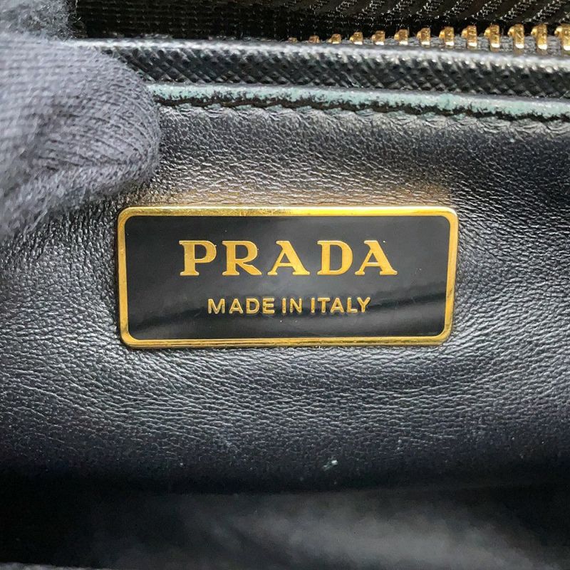 プラダ ハンドバッグ ガレリア スモール スタッズ サフィアーノレザー 1BA896 PRADA 2way 黒