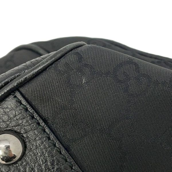 グッチ ハンドバッグ シェリーライン GGナイロン/レザー 772053 GUCCI 黒 アウトレット品