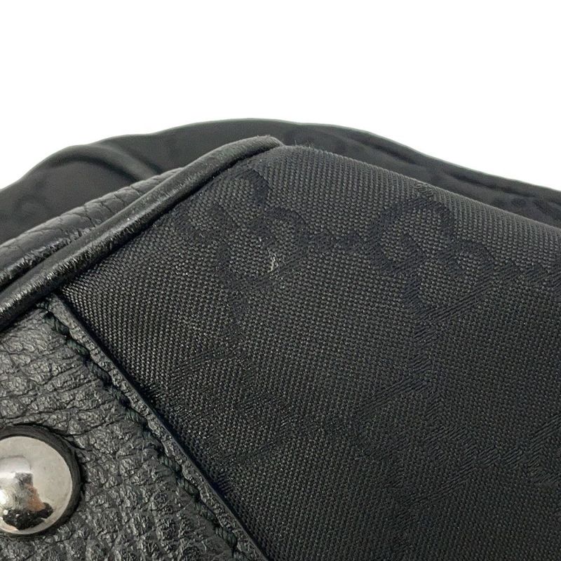 グッチ ハンドバッグ シェリーライン GGナイロン/レザー 772053 GUCCI 黒 アウトレット品