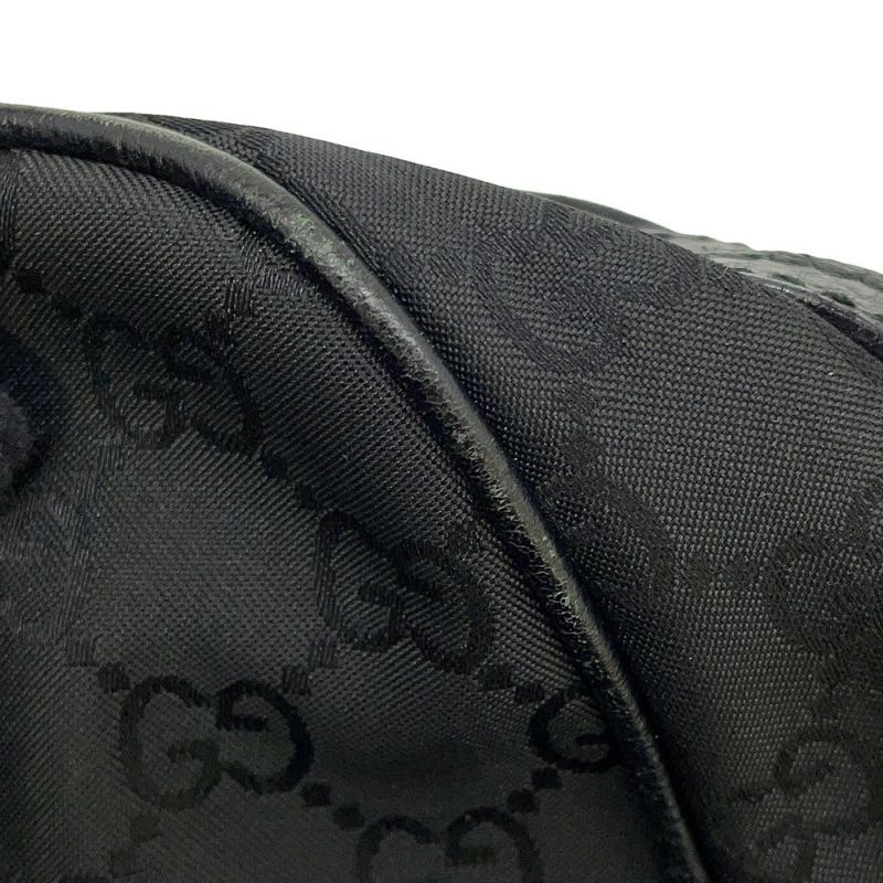 グッチ ハンドバッグ シェリーライン GGナイロン/レザー 772053 GUCCI 黒 アウトレット品