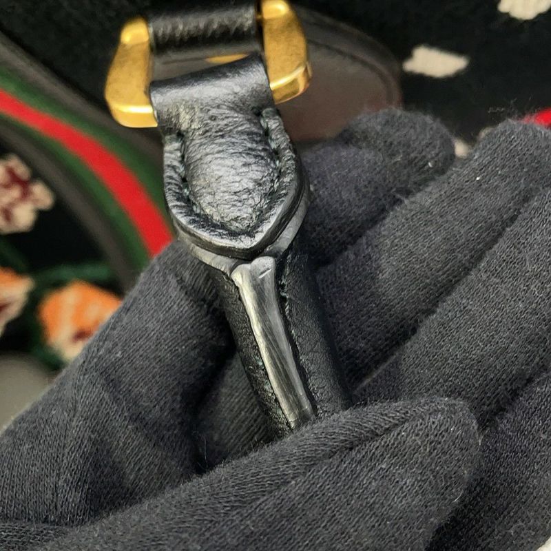 グッチ ボストンバッグ シェリーライン スネーク シェリーライン キャンバス/レザー 459291 GUCCI バッグ 黒