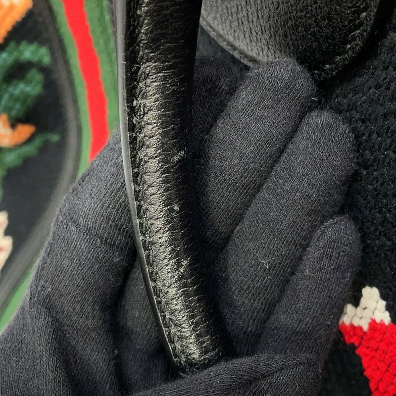 グッチ ボストンバッグ シェリーライン スネーク シェリーライン キャンバス/レザー 459291 GUCCI バッグ 黒