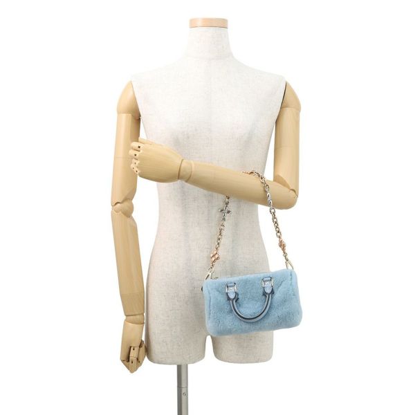 ルイヴィトン ハンドバッグ ミンクファー/レザー ナノ・スピーディ M11399 LOUIS VUITTON ヴィトン 2way ショルダーバッグ