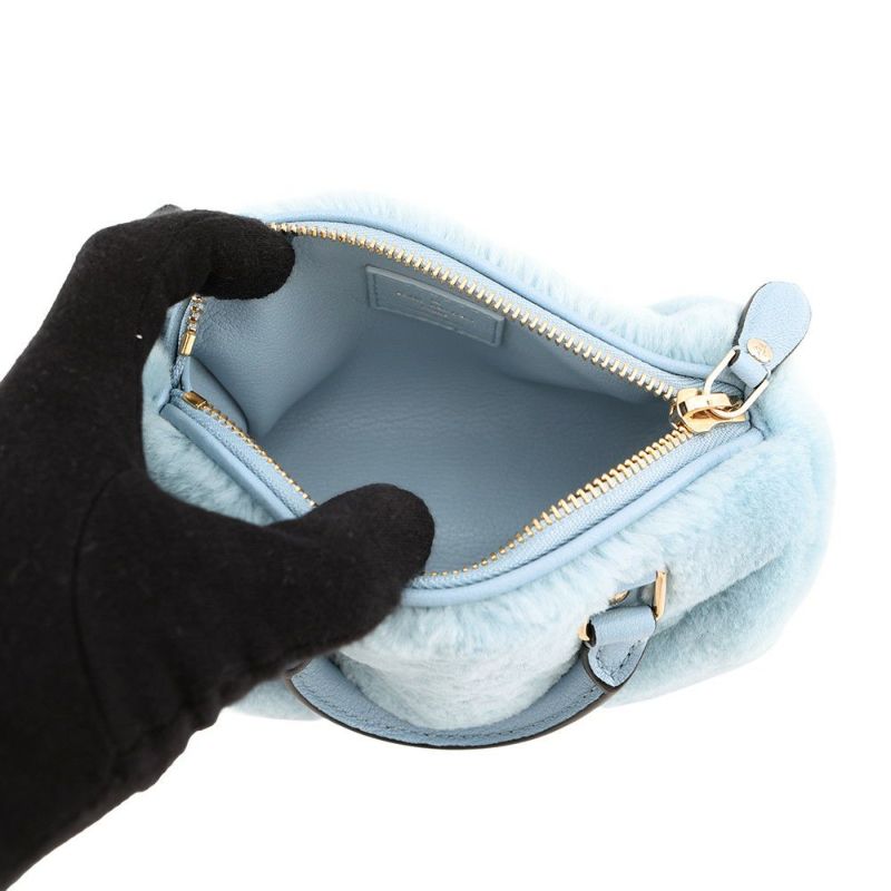 ルイヴィトン ハンドバッグ ミンクファー/レザー ナノ・スピーディ M11399 LOUIS VUITTON ヴィトン 2way ショルダーバッグ