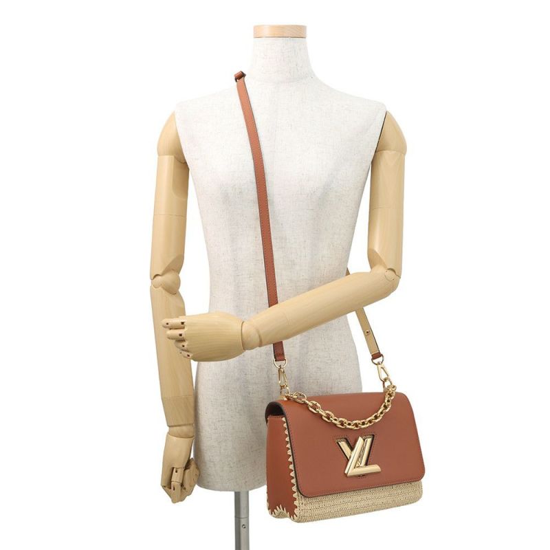 ルイヴィトン ハンドバッグ レザー/ラフィア ツイスト MM M57648 LOUIS VUITTON ヴィトン 2way ショルダー セール品
