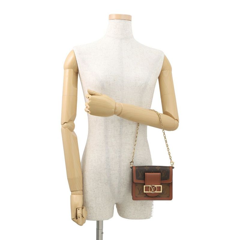 ルイヴィトン ショルダーバッグ モノグラム・リバース ピコ・ドーフィーヌ M82749 ヴィトン バッグ 3way ハンドバッグ 黒 ブラック