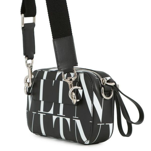 ヴァレンティノ・ガラヴァーニ ショルダーバッグ VLTNロゴ VALENTINO 2wayボディバッグ 黒