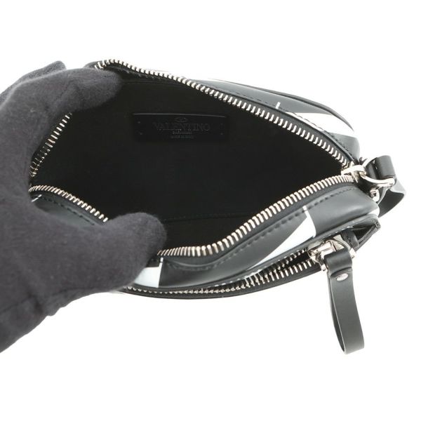 ヴァレンティノ・ガラヴァーニ ショルダーバッグ VLTNロゴ VALENTINO 2wayボディバッグ 黒