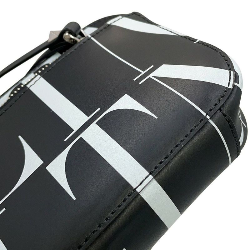 ヴァレンティノ・ガラヴァーニ ショルダーバッグ VLTNロゴ VALENTINO 2wayボディバッグ 黒