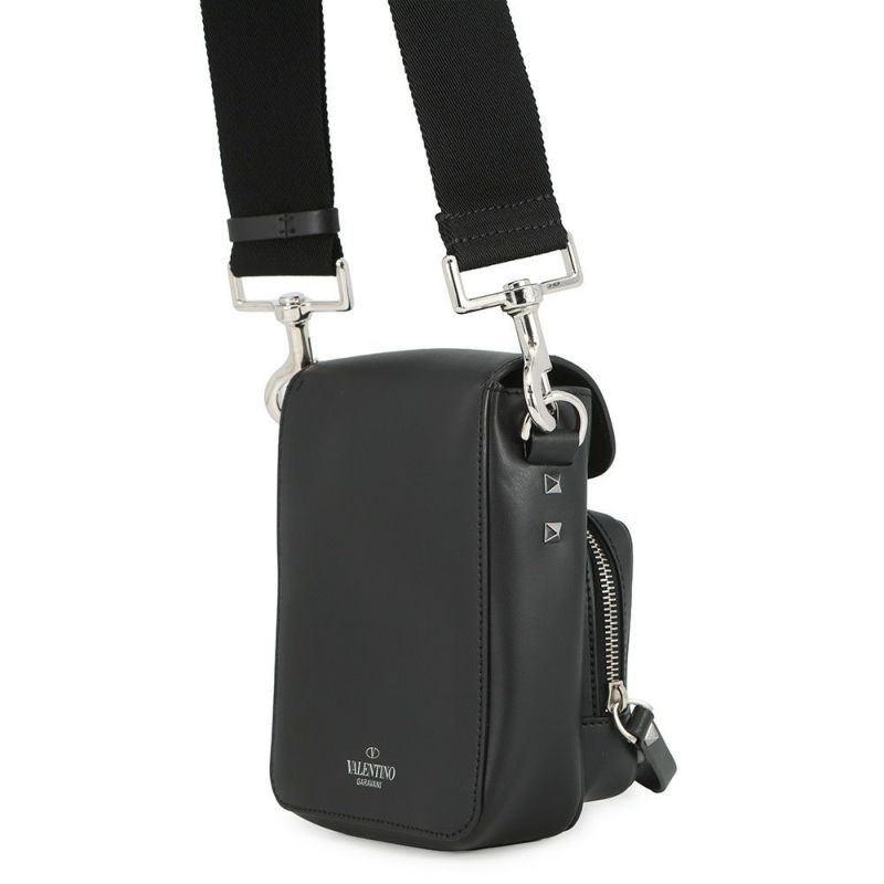 ヴァレンティノ・ガラヴァーニ ショルダーバッグ VLTNロゴ レザー VALENTINO 黒