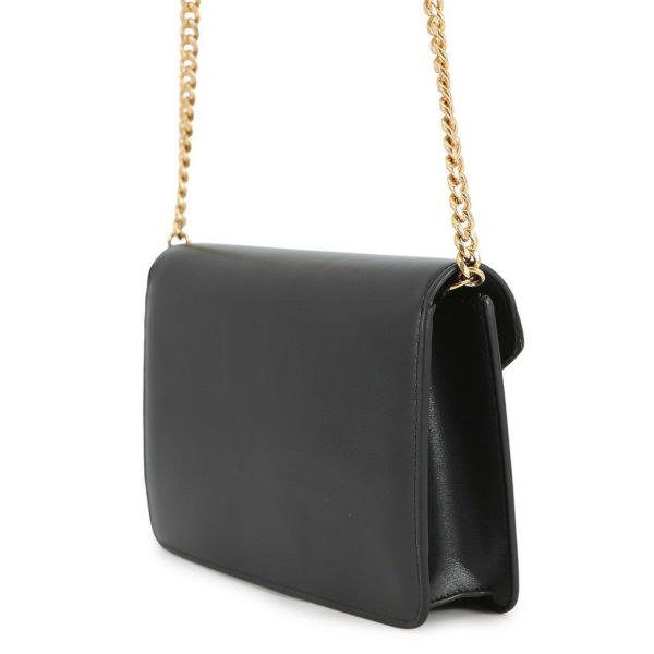 セリーヌ チェーンウォレット トリオンフ マーゴ シャイニーカーフレザー 10L033DPV CELINE 財布 黒