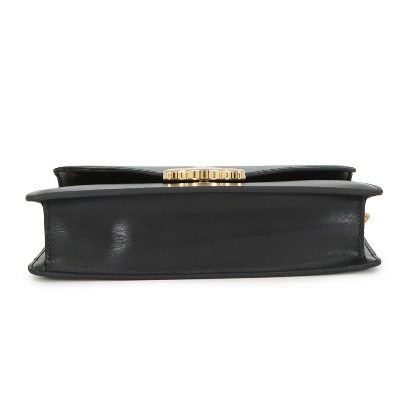 セリーヌ チェーンウォレット トリオンフ マーゴ シャイニーカーフレザー 10L033DPV CELINE 財布 黒