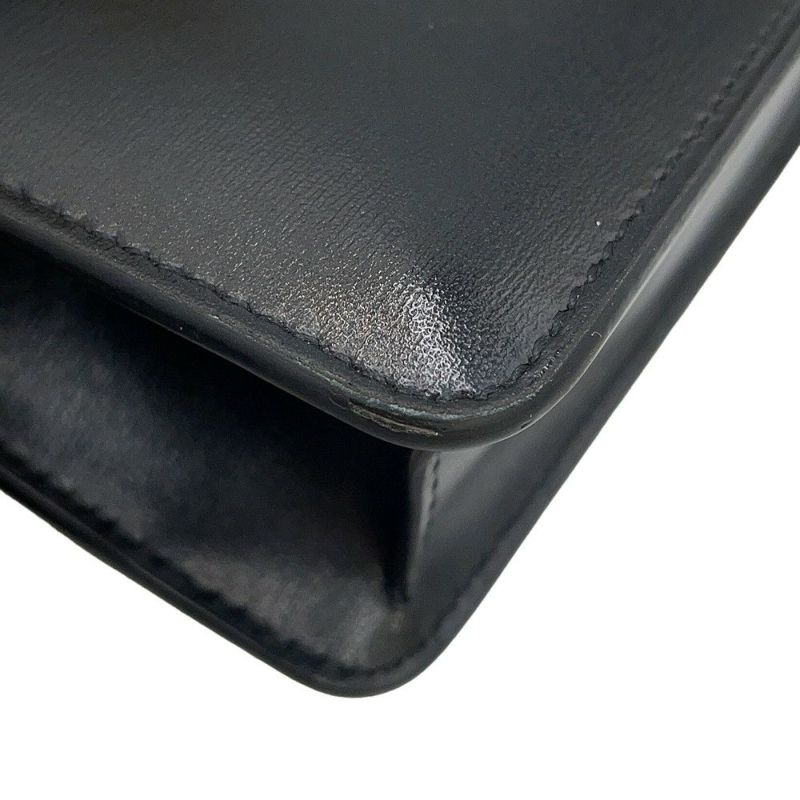 セリーヌ チェーンウォレット トリオンフ マーゴ シャイニーカーフレザー 10L033DPV CELINE 財布 黒