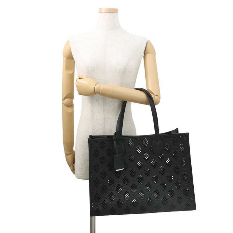 グッチ トートバッグ カットアウトモチーフ ミディアム GG レザー 772229 GUCCI ポーチ付き 黒