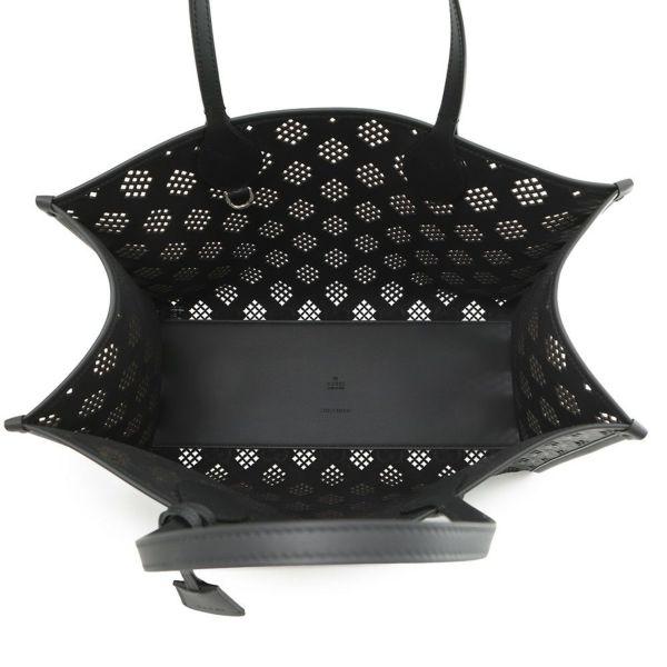 グッチ トートバッグ カットアウトモチーフ ミディアム GG レザー 772229 GUCCI ポーチ付き 黒