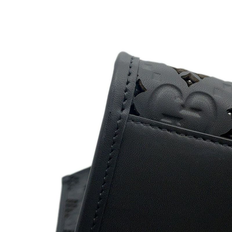 グッチ トートバッグ カットアウトモチーフ ミディアム GG レザー 772229 GUCCI ポーチ付き 黒