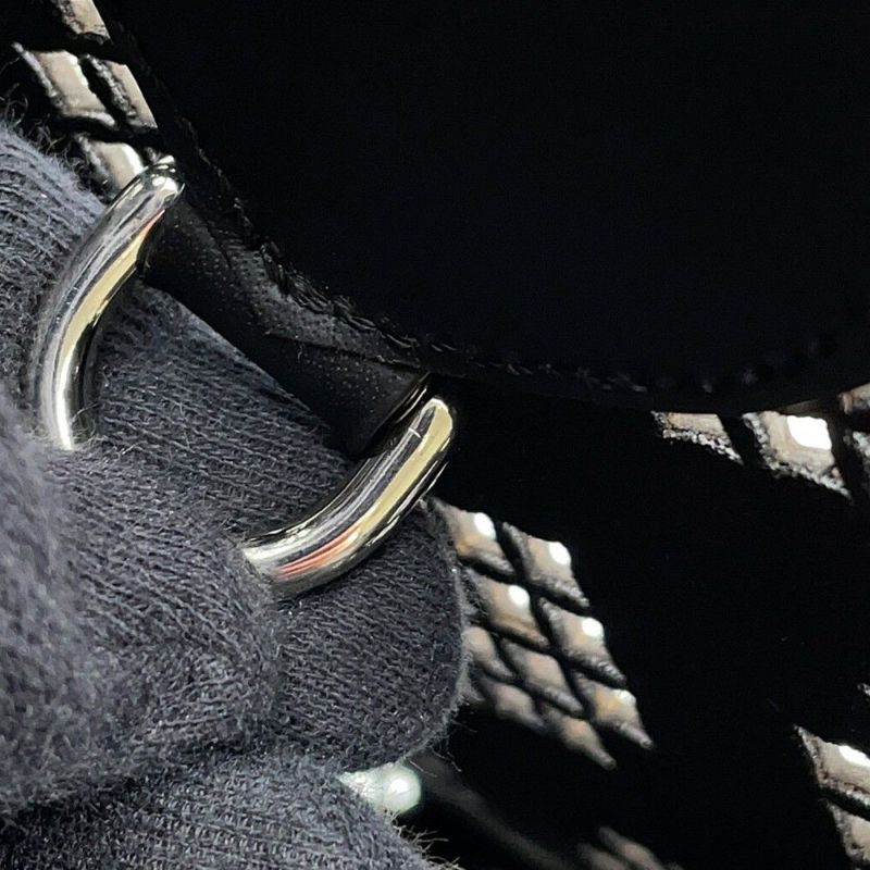 グッチ トートバッグ カットアウトモチーフ ミディアム GG レザー 772229 GUCCI ポーチ付き 黒