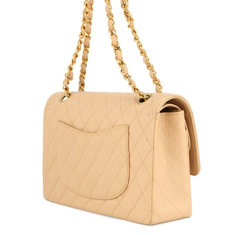 シャネル チェーンショルダーバッグ マトラッセ25 ココマーク ダブルチェーン キャビアスキン A01112 CHANEL