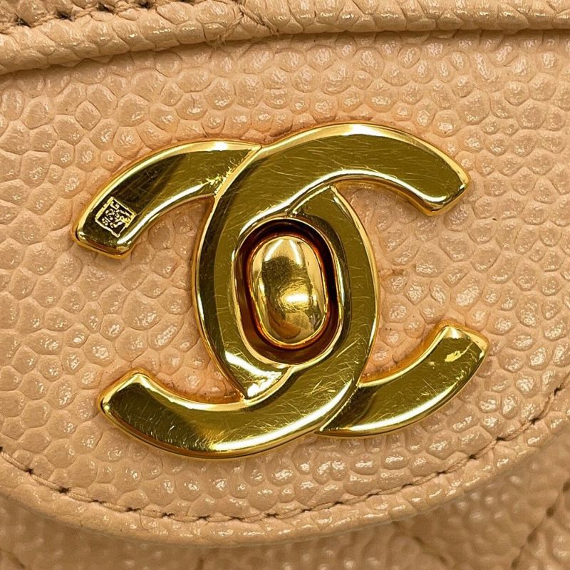 シャネル チェーンショルダーバッグ マトラッセ25 ココマーク ダブルチェーン キャビアスキン A01112 CHANEL