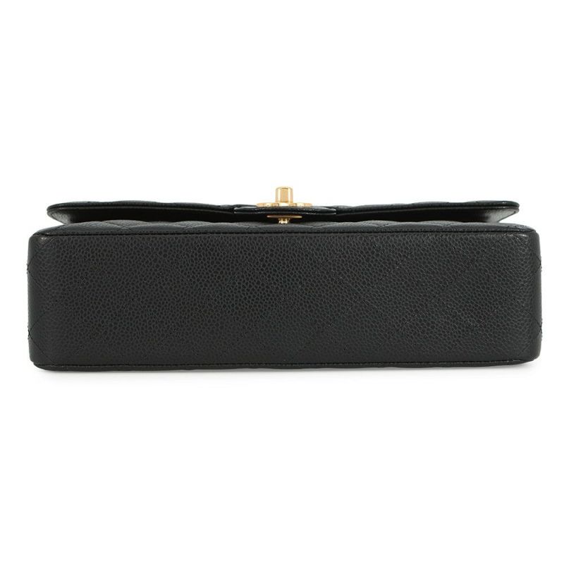 シャネル チェーンショルダーバッグ マトラッセ25 ココマーク ダブルチェーン キャビアスキン A01112 CHANEL 黒