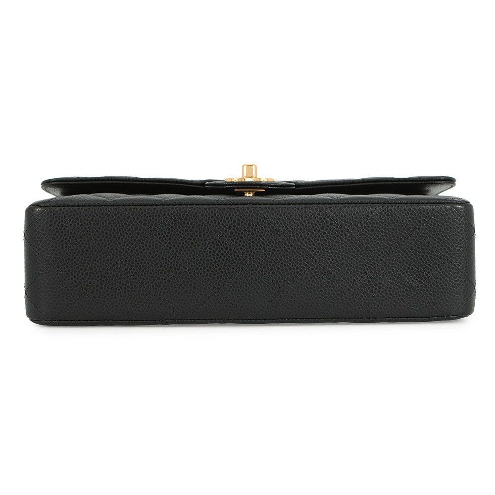 シャネル チェーンショルダーバッグ マトラッセ25 ココマーク ダブルチェーン キャビアスキン A01112 CHANEL 黒