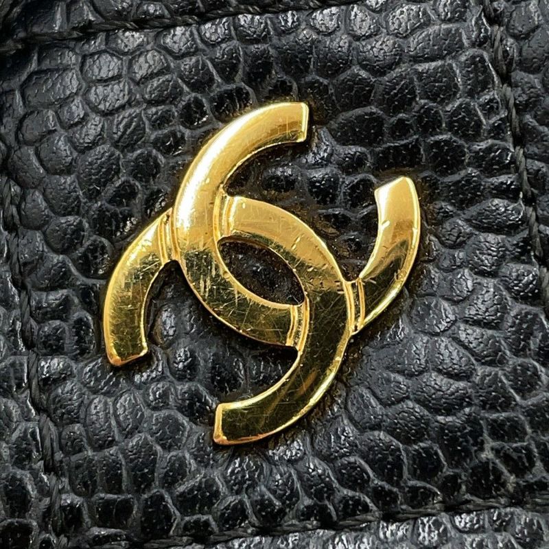 シャネル チェーンウォレット マトラッセ ココマーク キャビアスキン AP0250 CHANEL 財布 黒