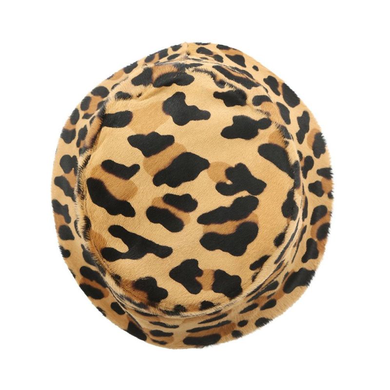 プラダ ハット レオパードプリント ハラコ サイズS 1HC137 PRADA バケットハット 帽子