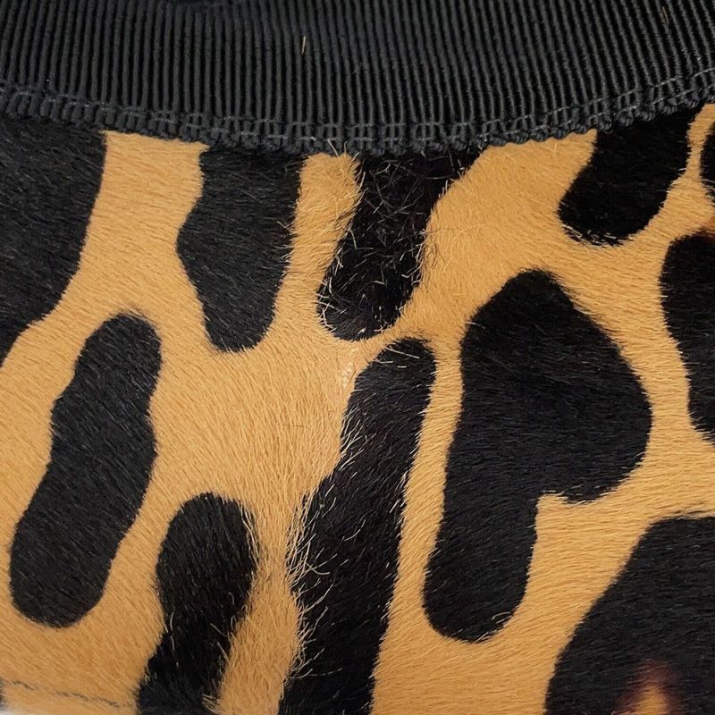 プラダ ハット レオパードプリント ハラコ サイズS 1HC137 PRADA バケットハット 帽子