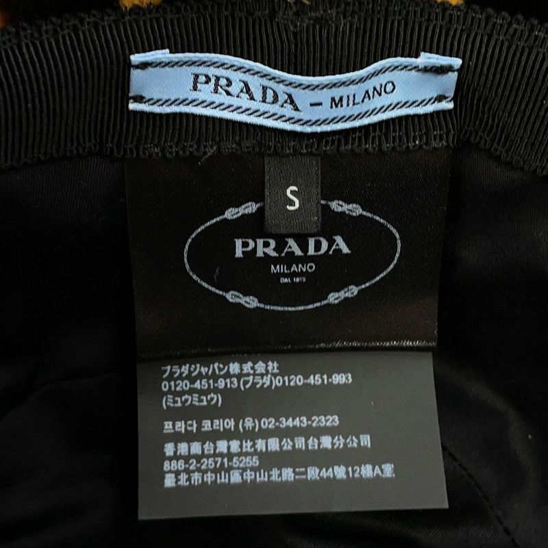 プラダ ハット レオパードプリント ハラコ サイズS 1HC137 PRADA バケットハット 帽子