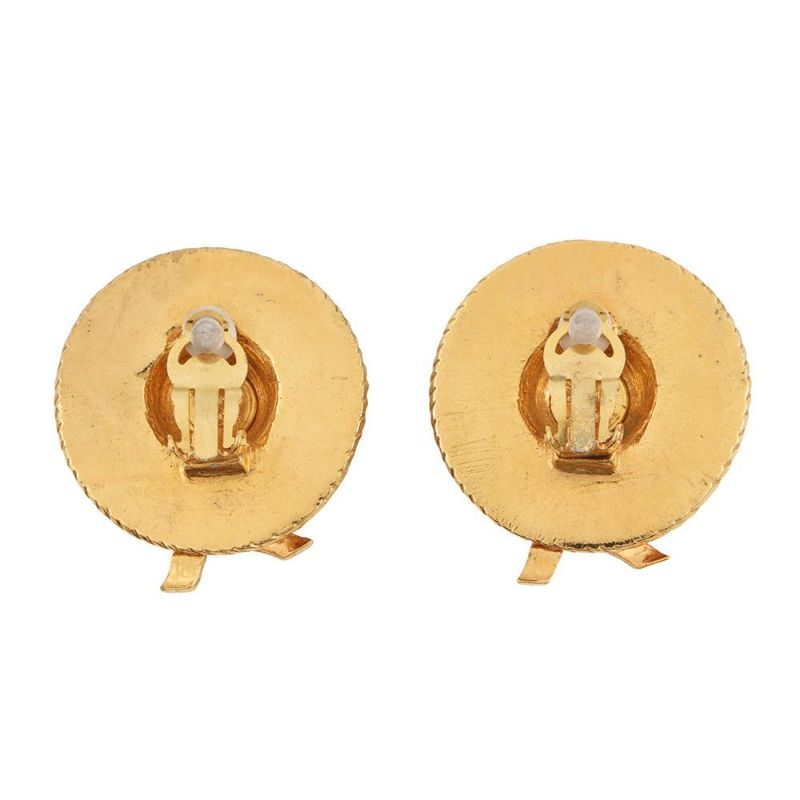 シャネル イヤリング 麦わら帽子モチーフ メタル CHANEL アクセサリー