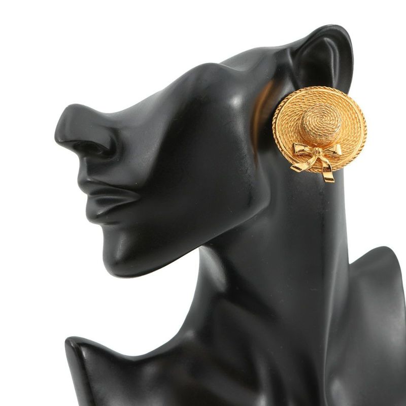 シャネル イヤリング 麦わら帽子モチーフ メタル CHANEL アクセサリー