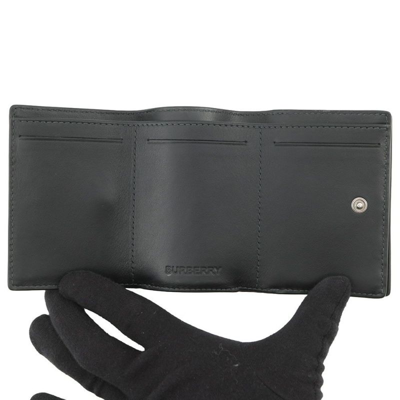 バーバリー 三つ折り財布 チェック柄 コンパクトトウォレット レザー 8062606 BURBERRY