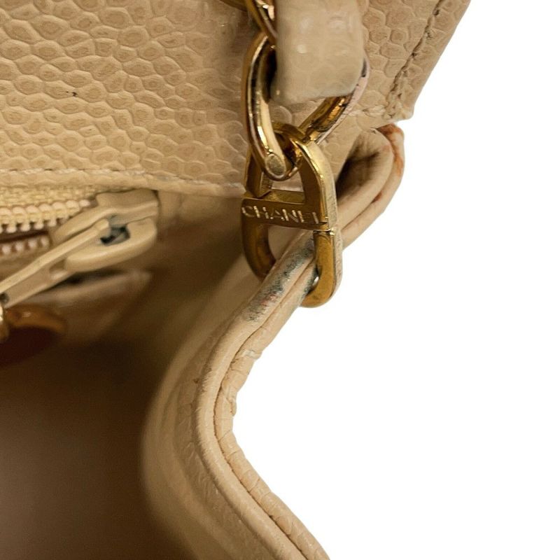 シャネル チェーンショルダーバッグ ミニマトラッセ ココマーク キャビアスキン A35200 CHANEL 黒