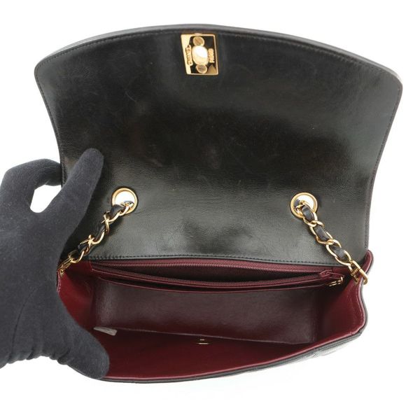 シャネル チェーンショルダーバッグ マトラッセ ココマーク ダイアナ ラムスキン A01164 CHANEL 黒