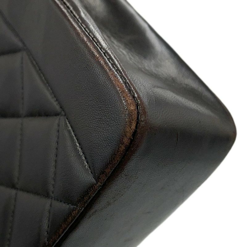 シャネル チェーンショルダーバッグ マトラッセ ココマーク ダイアナ ラムスキン A01164 CHANEL 黒