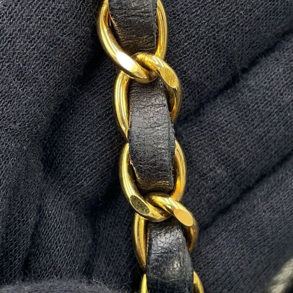 シャネル チェーンショルダーバッグ マトラッセ ココマーク ダイアナ ラムスキン A01164 CHANEL 黒