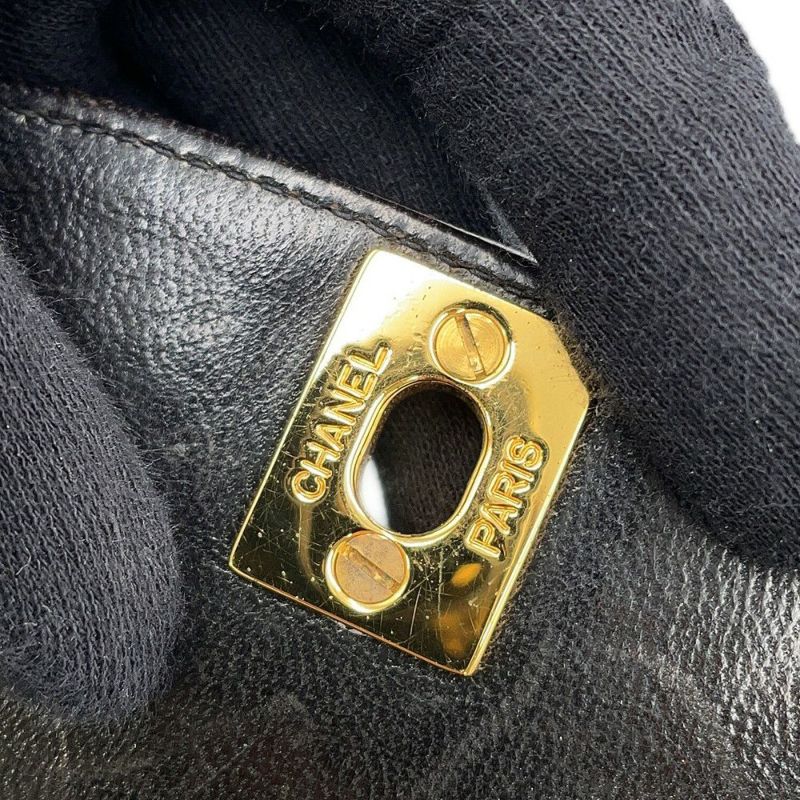 シャネル チェーンショルダーバッグ マトラッセ ココマーク ダイアナ ラムスキン A01164 CHANEL 黒