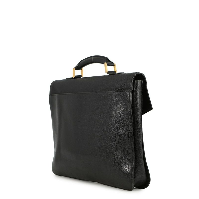 シャネル ビジネスバッグ キャビアスキン CHANEL バッグ ブリーフケース 黒