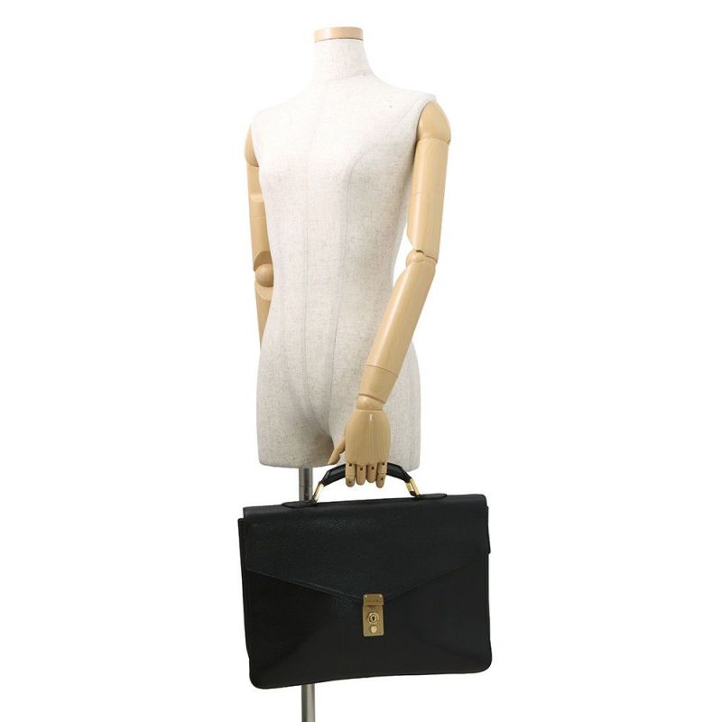 シャネル ビジネスバッグ キャビアスキン CHANEL バッグ ブリーフケース 黒