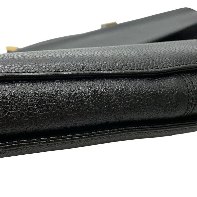 シャネル ビジネスバッグ キャビアスキン CHANEL バッグ ブリーフケース 黒