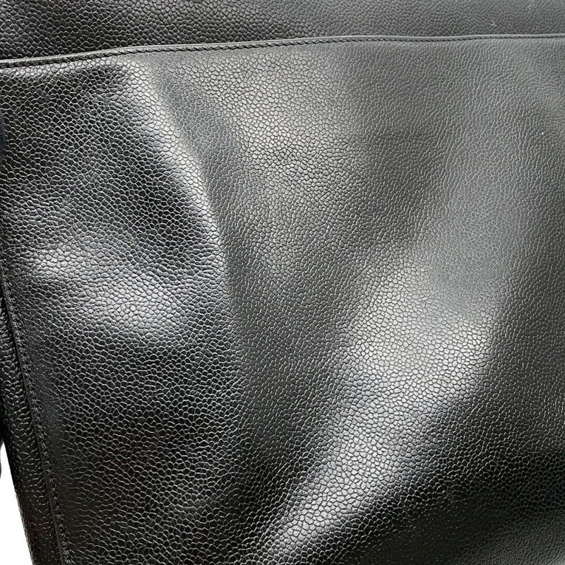 シャネル ビジネスバッグ キャビアスキン CHANEL バッグ ブリーフケース 黒