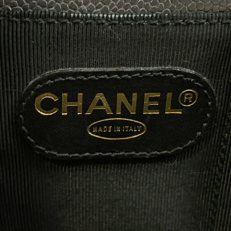 シャネル ビジネスバッグ キャビアスキン CHANEL バッグ ブリーフケース 黒