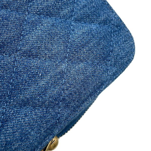 シャネル チェーンショルダーバッグ マトラッセ ココマーク パールクラッシュ カメラバッグ デニム AP2463 CHANEL