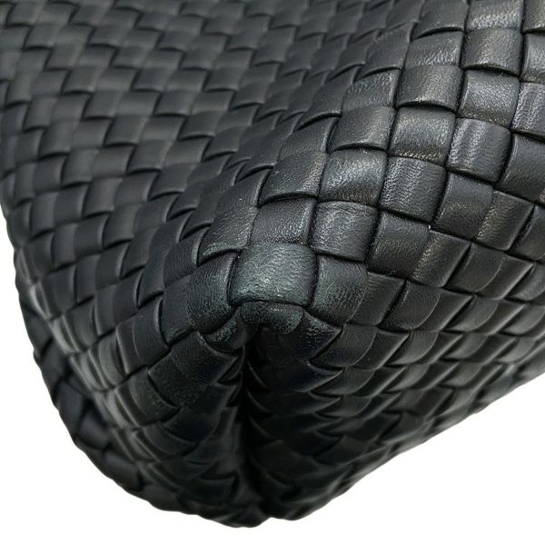 ボッテガヴェネタ トートバッグ イントレチャート スナップ レザー BOTTEGA VENETA 黒