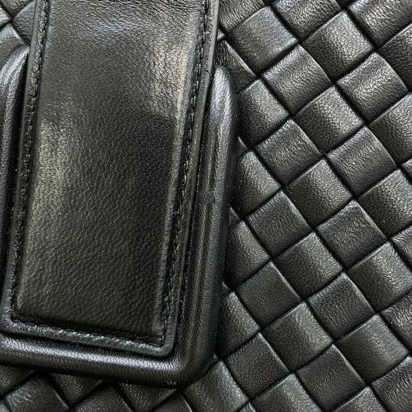 ボッテガヴェネタ トートバッグ イントレチャート スナップ レザー BOTTEGA VENETA 黒