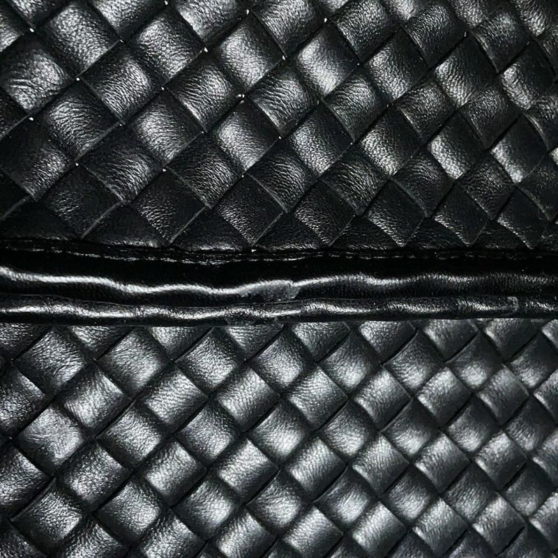 ボッテガヴェネタ トートバッグ イントレチャート スナップ レザー BOTTEGA VENETA 黒