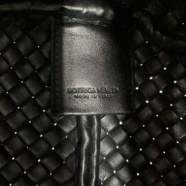 ボッテガヴェネタ トートバッグ イントレチャート スナップ レザー BOTTEGA VENETA 黒