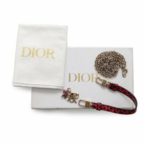 クリスチャン・ディオール スマホケース レオパード レザー Christian Dior フォンホルダー