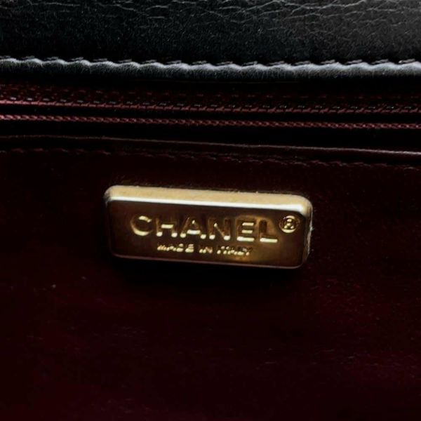 シャネル チェーンショルダーバッグ マトラッセ シングルフラップ ラムスキン A94495 CHANEL 黒