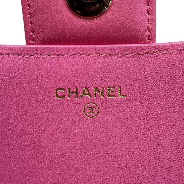 シャネル チェーンアイウェアケース ココマーク マトラッセ ラムスキン CHANEL ポシェット サングラスケース